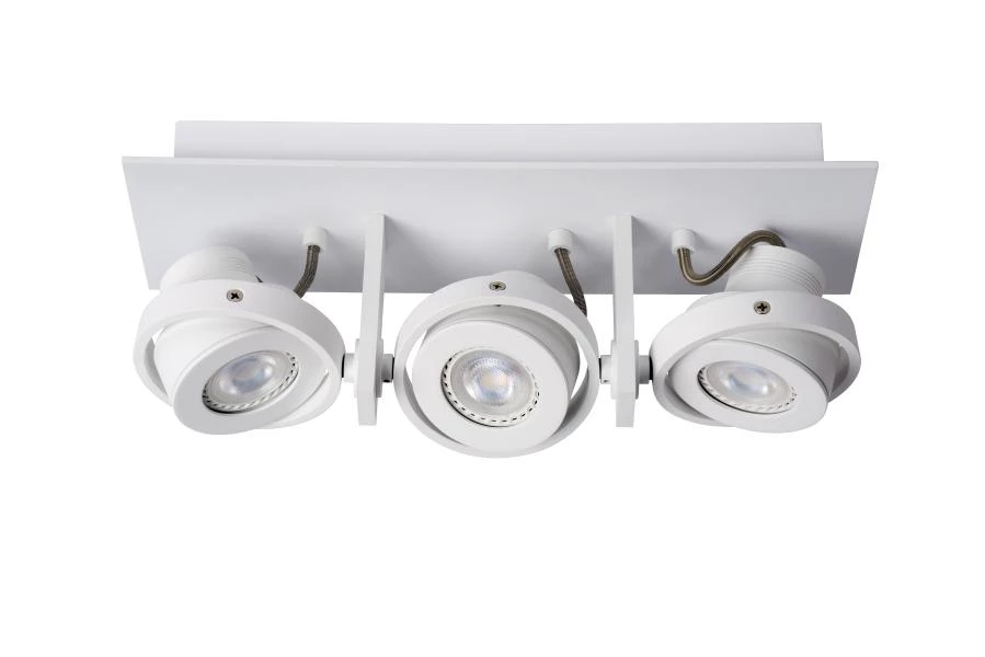 Lucide LANDA - Plafondspot - LED Dim to warm - GU10 - 3x5W 2200K/3000K - Wit - uit